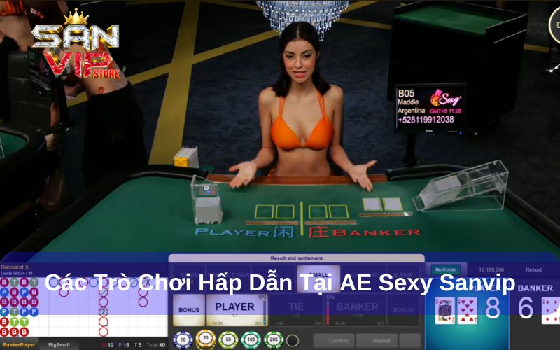 AE Sexy - Bàn Cược Đỉnh Cao Cùng Dealer Cực Quyến Rũ 3 Trò chơi nổi bật tại sảnh casino AE